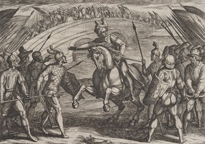 Civilis separa le truppe tedesche e olandesi, dalla Guerra dei Romani contro..., 1611 da Antonio Tempesta