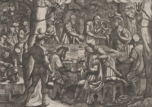 Tavola 4: Civilis dice agli anziani olandesi che sono trattati come schiavi dai Romani, 1611