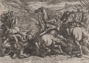 Tavola 6: Gli Israeliti sconfitti dai Cananei per aver disobbedito a Mosè da Antonio Tempesta