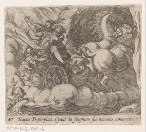 Plutone porta Proserpina dalla ninfa Ciane da Antonio Tempesta