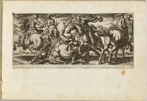 Sei cavalieri in combattimento