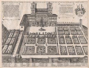 Speculum Romanae Magnificentiae: Palazzo e giardini di Monte Pincio, metà..., metà-fine XVI secolo da Antonio Tempesta