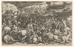 Battaglia tra gli Israeliti e gli Amaleciti da Antonio Tempesta