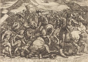 La sconfitta degli Amalechiti da parte degli Ebrei da Antonio Tempesta
