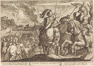 Gli Egiziani inseguono gli Israeliti da Antonio Tempesta