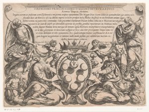 Frontespizio con dedica e stemma di Cosimo II de