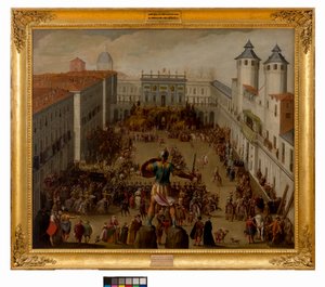 Torneo in Piazza del Castello, Torino, 1620 da Antonio Tempesta