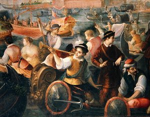 Lo sbarco di Caterina Cornaro a Venezia nel 1489 (dettaglio)