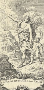 Un angelo guida un giovane ragazzo e indica le nuvole, ca. 1708-82 da Antonio Visentini