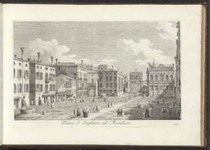 Campo Santo Stefano, Venezia (serie: Gezichten op gebouwen en pleinen in Venetië) da Antonio Visentini