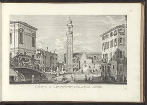 Veduta di Campo dei Santi Apostoli a Venezia da Antonio Visentini