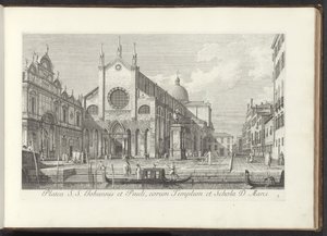 Vista della chiesa dei Santi Giovanni e Paolo a Venezia (serie: Vedute di edifici e piazze a Venezia) da Antonio Visentini