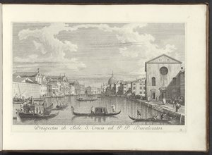 Veduta del Canal Grande, Santa Maria di Nazareth e San Simeone Piccolo a Venezia da Antonio Visentini