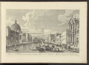 Veduta del Canal Grande, Santa Maria di Nazareth e San Simeone Piccolo a Venezia da Antonio Visentini