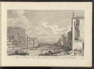 Veduta del Canal Grande e Campo San Vio a Venezia da Antonio Visentini