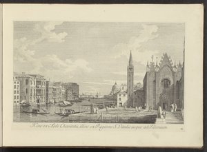 Veduta del Canal Grande e della Chiesa di Santa Maria della Carità a Venezia da Antonio Visentini