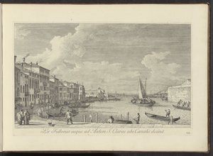 Veduta del Canal Grande e della chiesa di Santa Chiara a Venezia da Antonio Visentini
