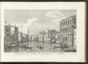 Vista del Canal Grande e della torre di San Vitale a Venezia da Antonio Visentini