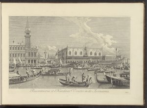 Veduta del Canal Grande a Venezia con il Bucintoro del doge da Antonio Visentini