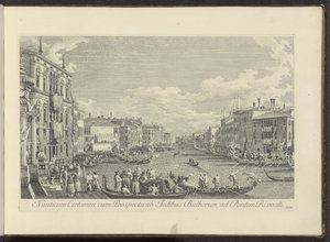 Veduta del Canal Grande a Venezia durante la Regata da Antonio Visentini
