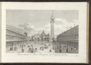 Veduta di Piazza San Marco e della Basilica di San Marco a Venezia da Antonio Visentini