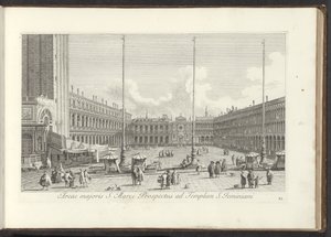 Gezicht op het San Marcoplein te Venetië da Antonio Visentini