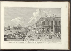 Angolo di Piazza San Marco con la Biblioteca Marciana da Antonio Visentini