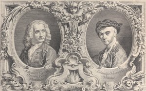 Ritratti di Canaletto e Visentini da Antonio Visentini
