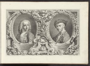 Ritratti degli artisti Canaletto e Antonio Visentini (serie Urbis Venetiarum prospectus celebriores) da Antonio Visentini