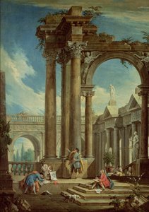Studio della Prospettiva tra le Rovine Romane