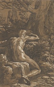 Uomo seduto visto da dietro Narciso, ca. 1527-30 da Antonio da Trento