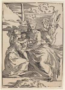La Sacra Famiglia con Due Santi da Antonio da Trento