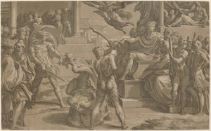 Il martirio dei santi Pietro e Paolo [recto], c. 1530 da Antonio da Trento