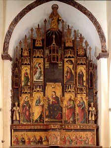 Polittico del Poema della Redenzione e Incoronazione della Vergine Maria, dipinto su legno di Antonello de Saliba da Antonio de Saliba