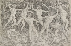 Battaglia degli uomini nudi, c. 1470-1475 da Antonio Pollaiuolo