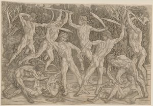 Battaglia dei Nudi, 1470s-80s da Antonio Pollaiuolo