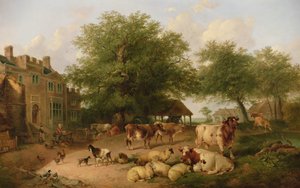 Scena di fattoria da Antonius Josephus Madlener
