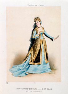 La cantante Pauline Lauters-Gueymard (1834-1876) interpreta Donna Elvira nell
