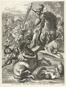 Achille sconfigge Telefo; ingresso di Ferdinando a Gand nel 1635