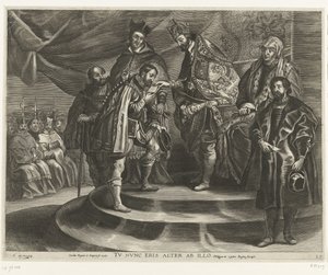 Abdicazione di Carlo V; ingresso di Ferdinando a Gand nel 1635
