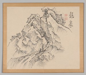 Doppio Album di Studi di Paesaggio dopo Ikeno Taiga, Volume 1 foglia 26, XVIII secolo da Aoki Shukuya