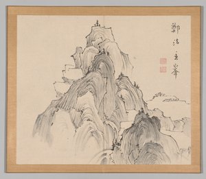 Doppio Album di Studi di Paesaggio dopo Ikeno Taiga, Volume 2 foglio 2, 18° secolo da Aoki Shukuya