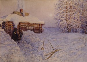 Banya in inverno, 1919 da Apollinari Mikhailovich Vasnetsov