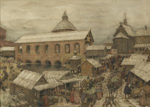 Vecchia Mosca. Okhotny Ryad Hunting Row, 1900-1910
