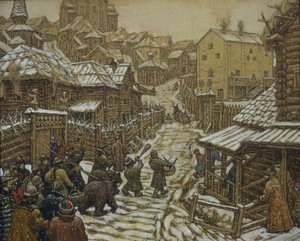 Gli addestratori di orsi. Vecchia Mosca, 1911