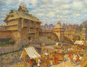 Città di Legno di Mosca nel XIV secolo
