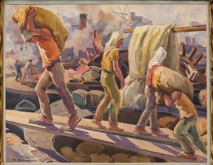 Lavoratori al porto di Genova