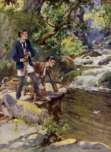 Catturare una trota da Archibald Bertram (after) Webb