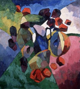 Brocca blu e frutta da Aristarkh Vasilievic Lentulov