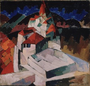 Chiesa a Kislovodsk (descrizione cubista) da Aristarkh Vasilievic Lentulov